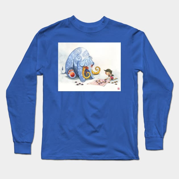 Elephant Long Sleeve T-Shirt by Alina Chau